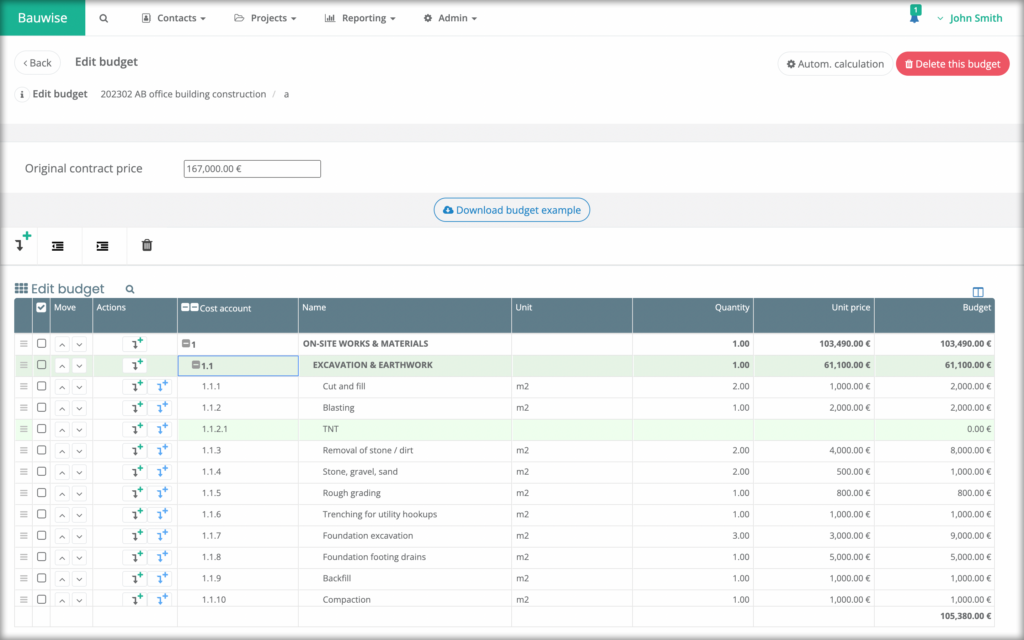 customize construction budget according to your needs