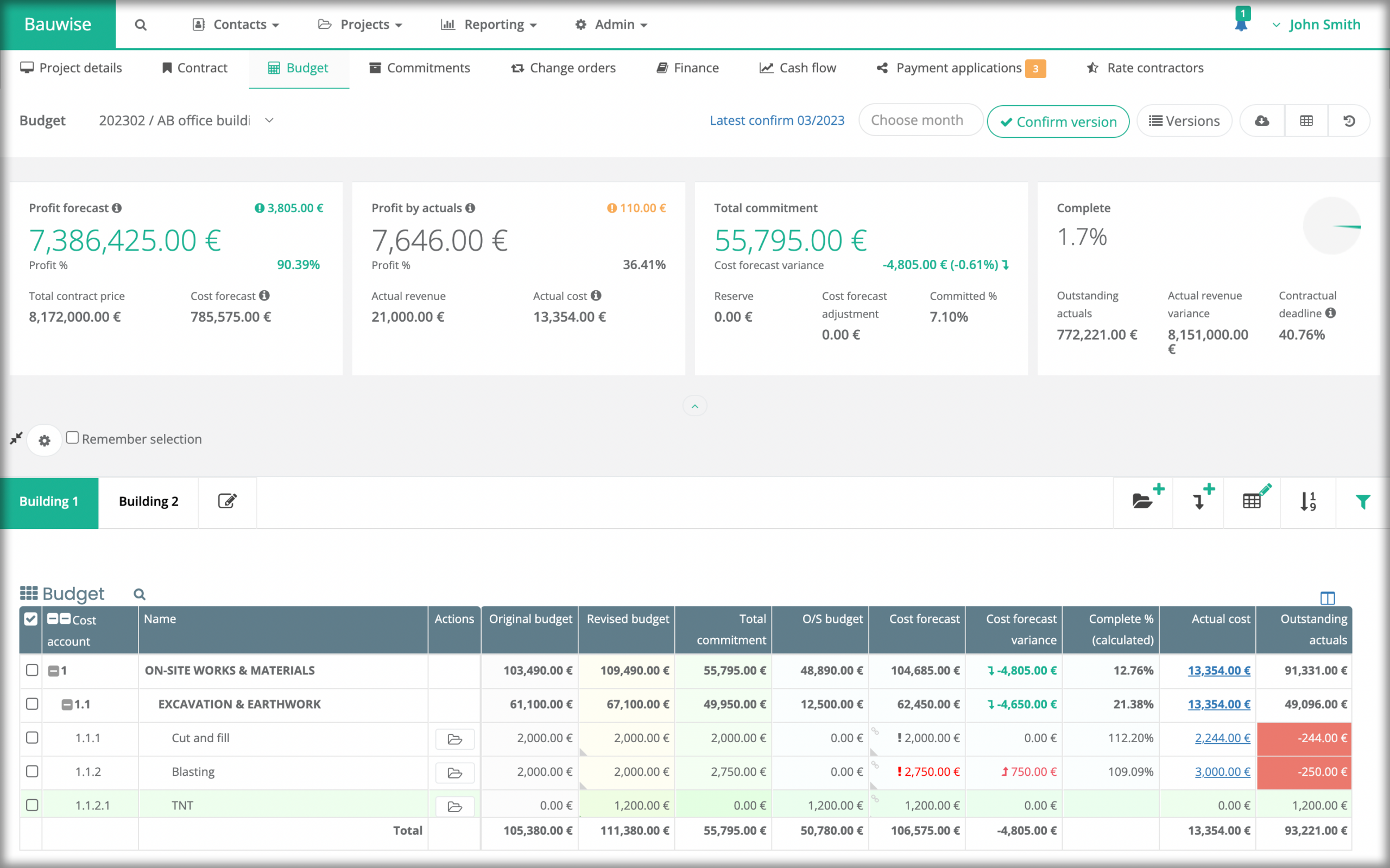 construction cost management software