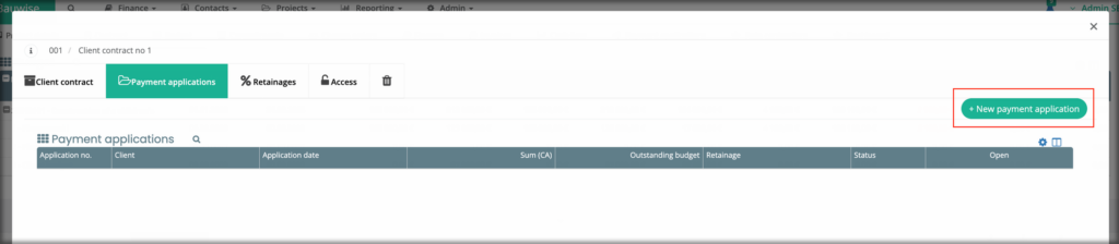 creating payment application