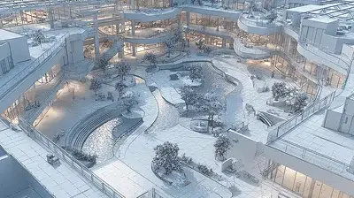 10 Tips to Reduce Change Orders in Construction 2 A detailed architectural 3D model showcasing a large multi-level building layout — 10 Tips to Reduce Change Orders in Construction article