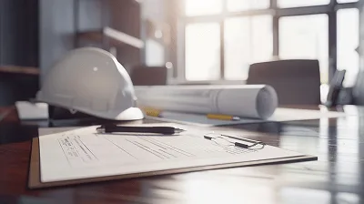 Construction Billing: Full Guide 1 A sunlit workspace featuring a white hard hat, rolled blueprints, and a clipboard with project documents — Construction Billing Full Guide_ Everything You Need to Know article