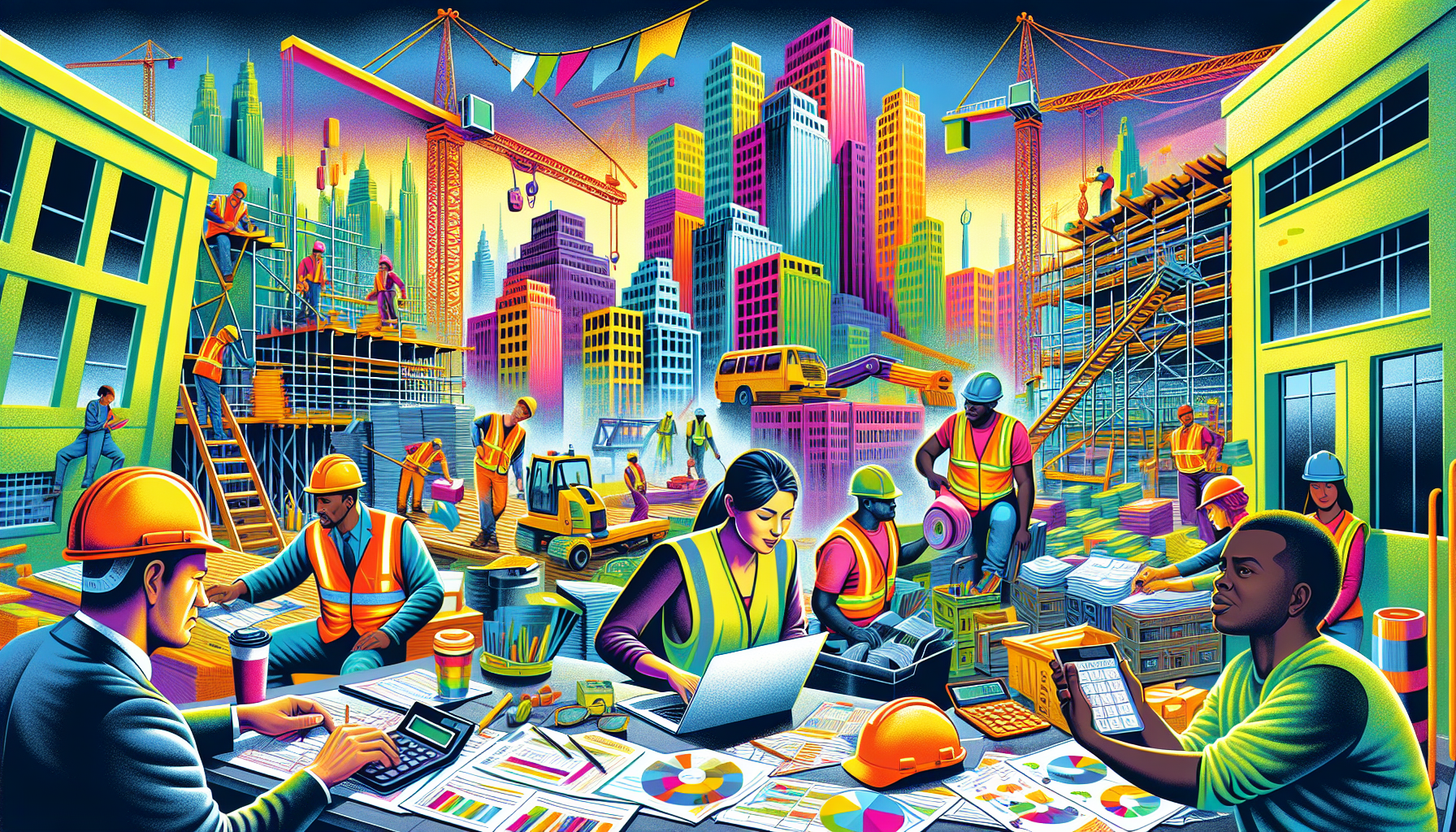 Mastering Construction Accounting: Essential Tips for Success 4 An illustration of construction payroll management.