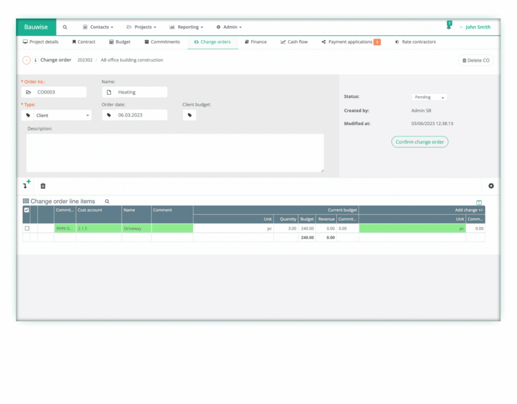 Construction Change Order Management - Create & Manage Change Orders