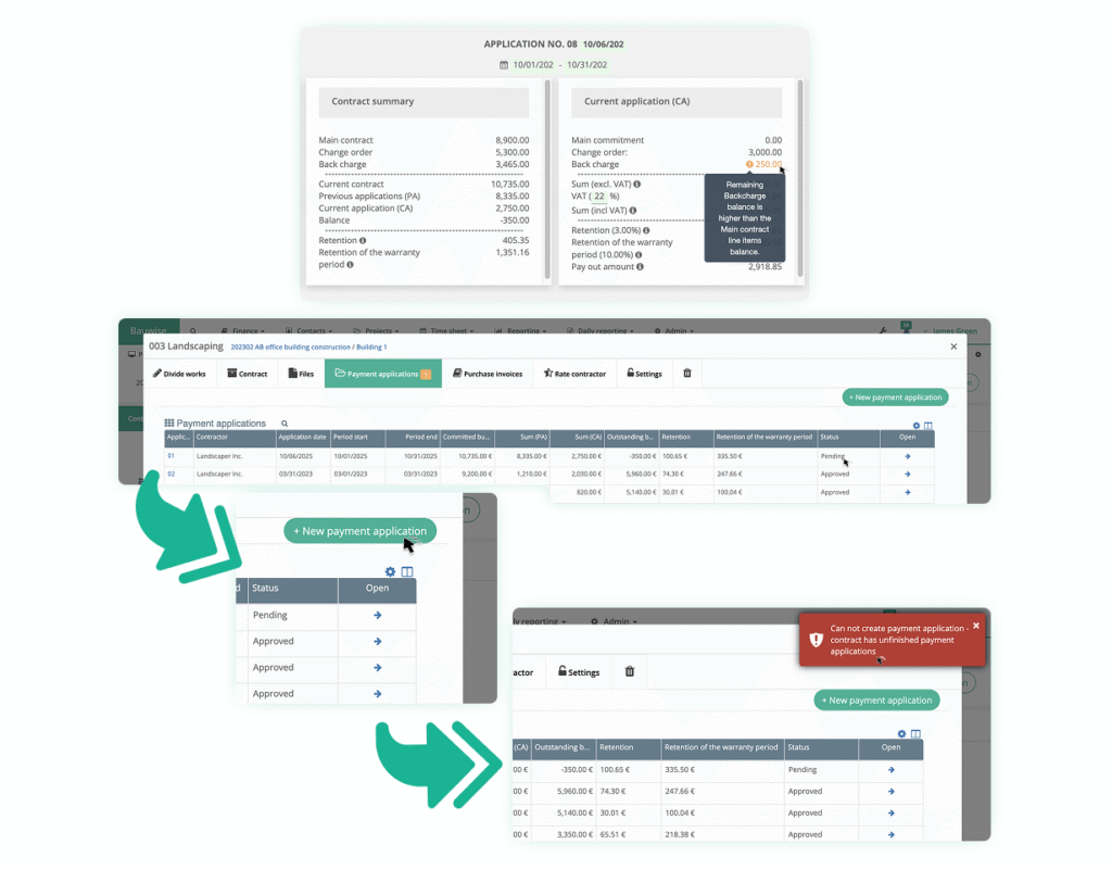 Construction Applications for Payment Bauwise Capabilities - Application for Payment Error Prevention & Compliance