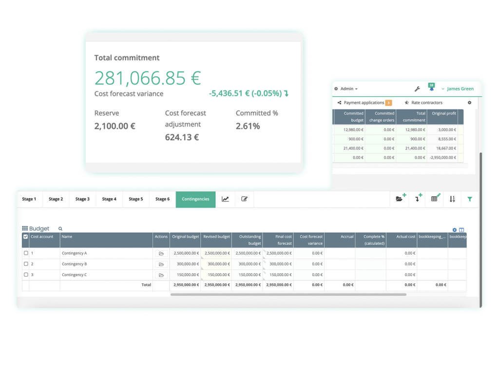 Construction Purchase Orders & Contracts Management Bauwise Capabilities - Contingency Reserves & Cost Correction Control