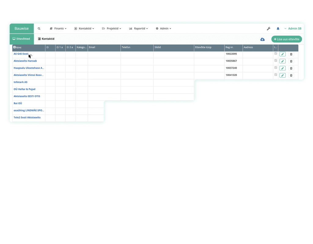ERP & Accounting Software Integration Bauwise Capabilities - Synced Contact Records