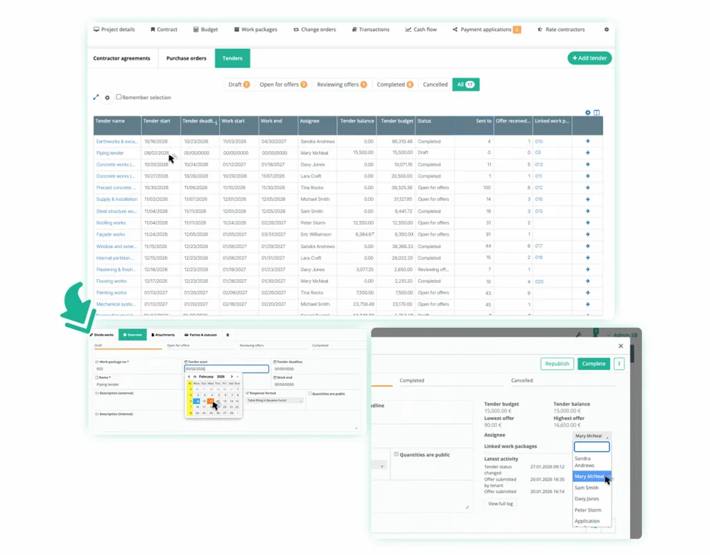 Press Release: Bauwise Launches Construction Tender Management Capability 2 Bauwise Construction Tender Management - Procurement Planning & Scheduling